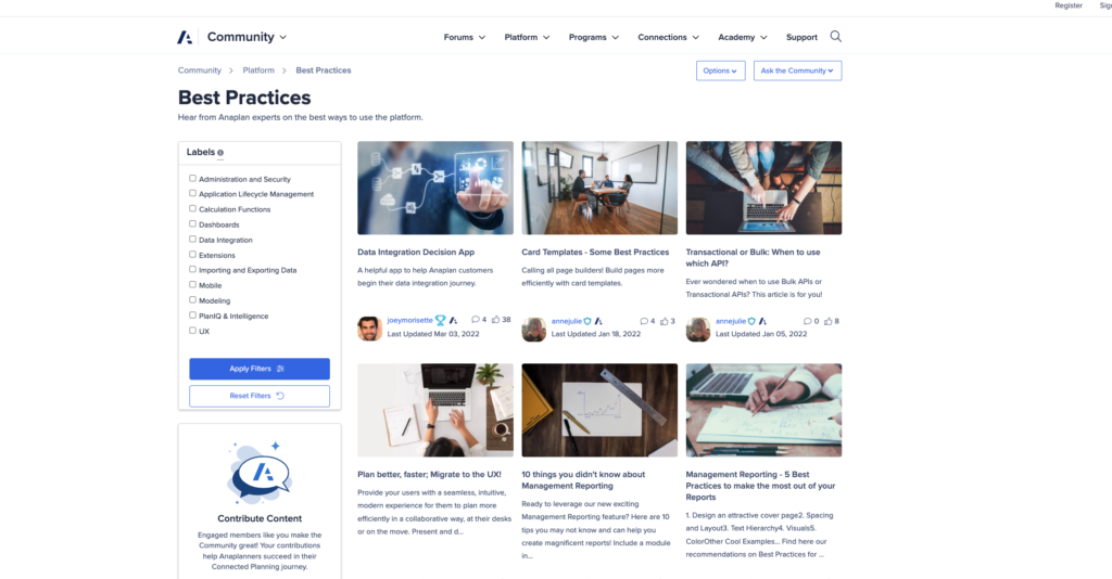 anaplan community knowledge base