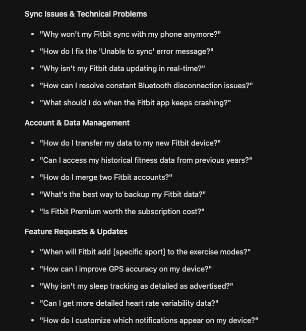 A list of the most popular topics in the Fitbit Community